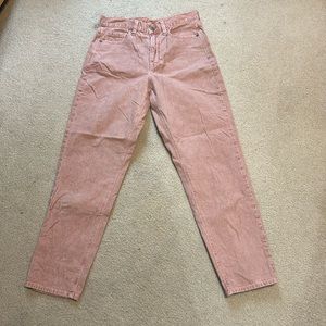 AMERICAN EAGLE- Pink Corduroy Mom Jeans, size 4